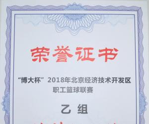 “博大杯”2018年北京经济技术开发区职工篮球联赛--精神文明奖